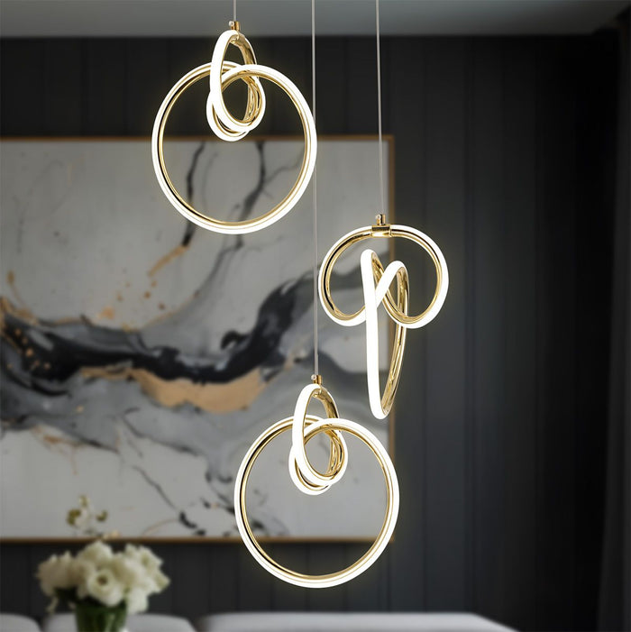 Lampada A Sospensione Led G072-3cpr Gold