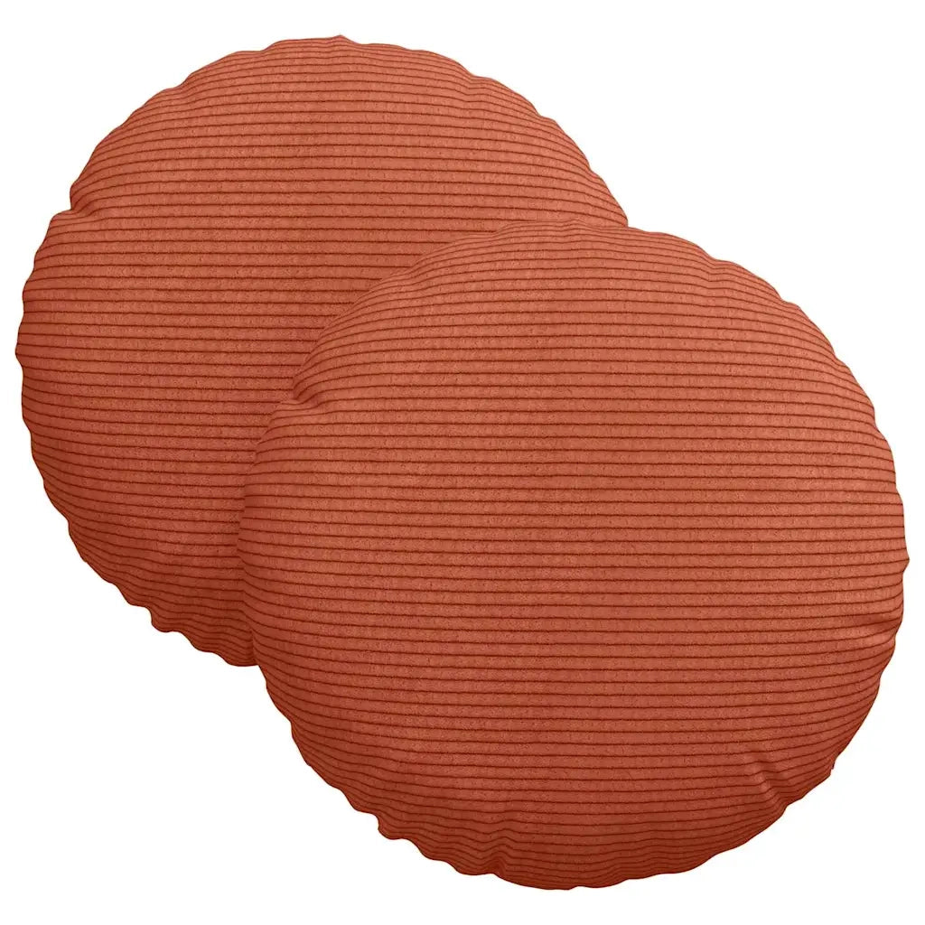 Cuscini per Seduta 2 pcs Rosso Arancio Ø30 x 13 cm