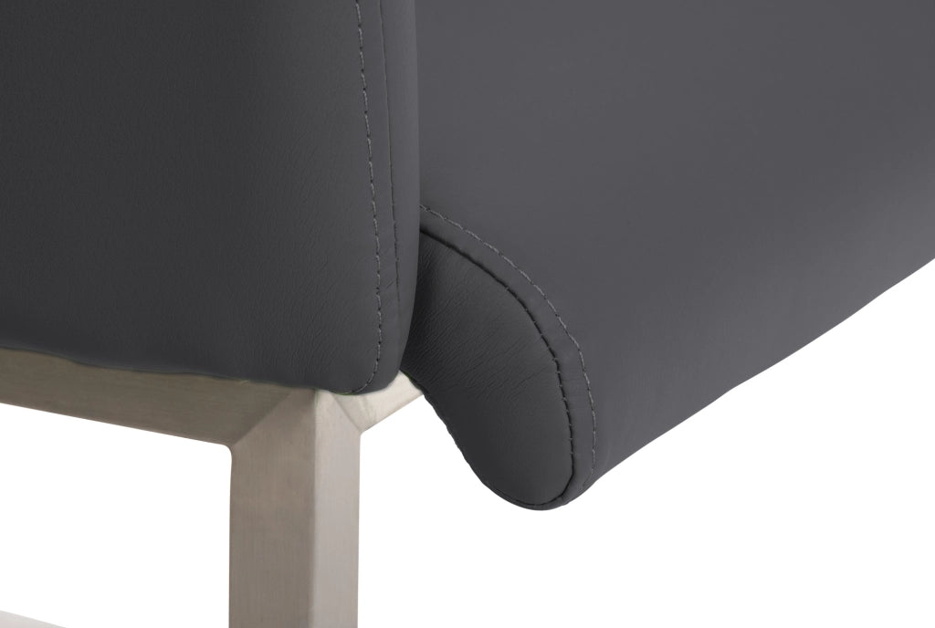Sedia Magnus in similpelle grigio