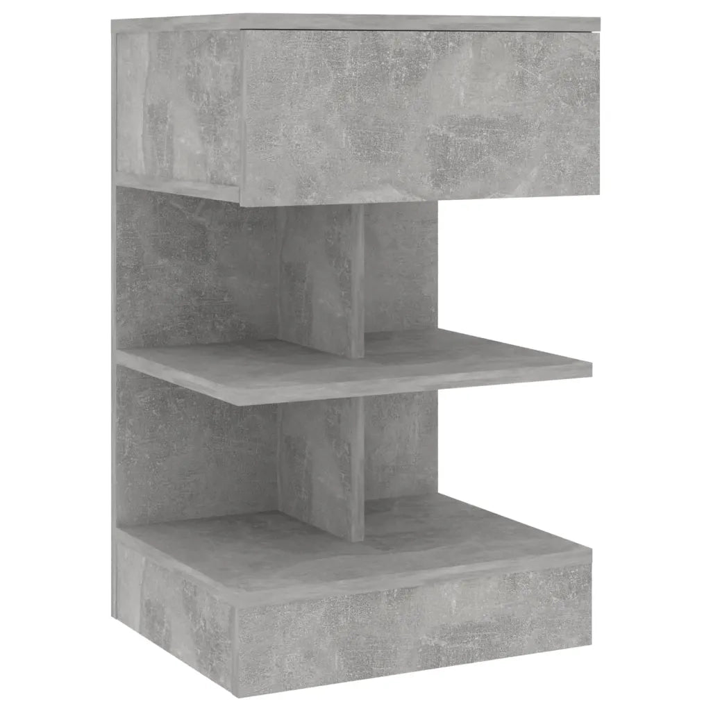 Comodini 2 pz-Set di 2 Tavolino da notte Grigio Cemento 40x35x65 cm