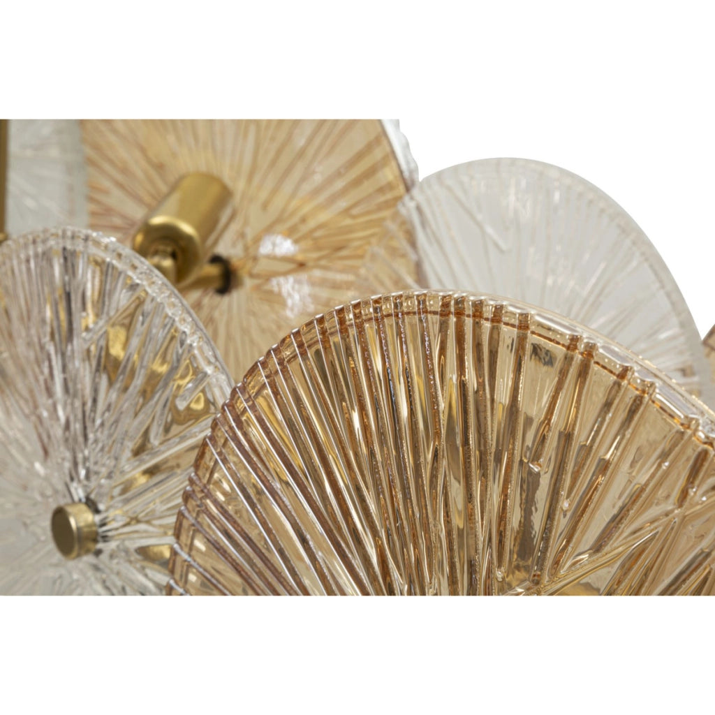 Lampada a Sospensione VKH917, Marrone, Vetro, 100x23x28 cm