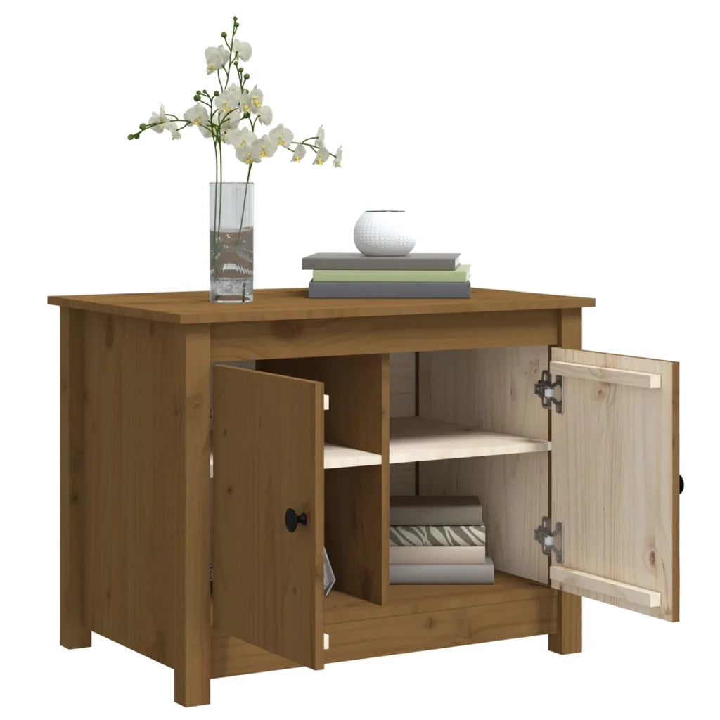 Tavolino da Salotto ambra 71x49x55 cm in Legno Massello di Pino 820929
