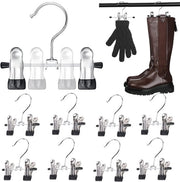 Hanger per abito multifunzionale - 9 pezzi - con clip regolabili e antiscivolo - robusto e duraturo - hanger per scarpe