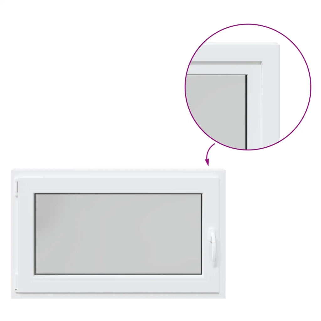 Finestra per Soffitta RISOR 100 x 60 cm PVC e Vetro Bianco CFW1676516