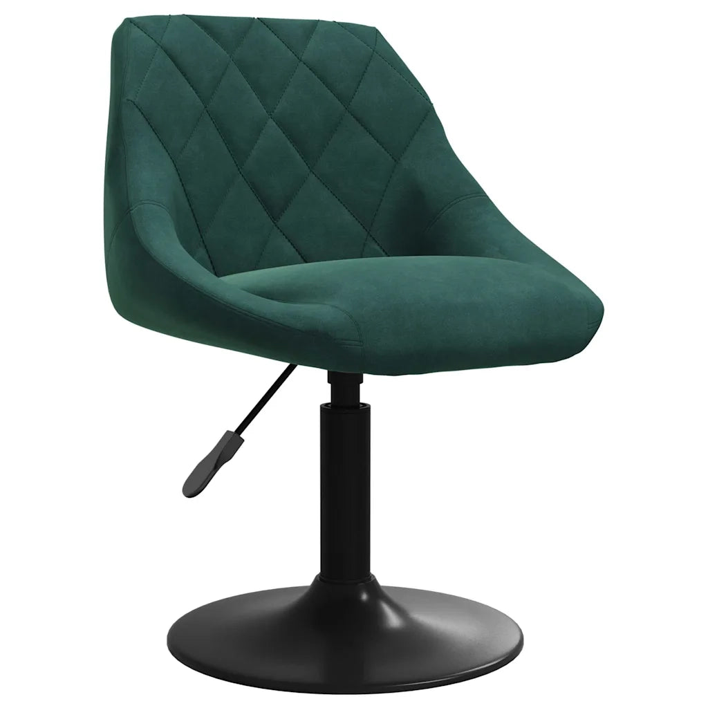 Sedie da Pranzo Girevoli 4 pz Verde Scuro in Velluto 3088794