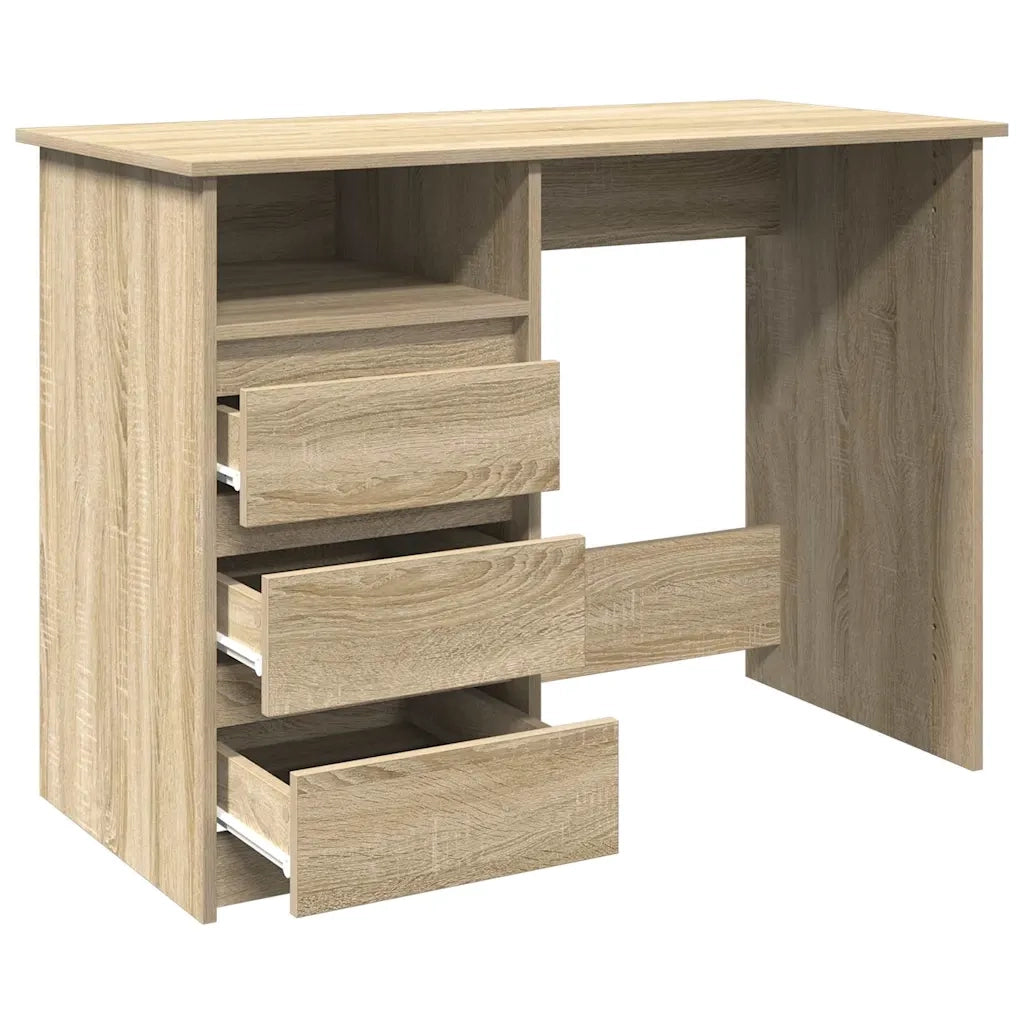 Scrivania | Tavolo da Ufficio Rovere Sonoma 102x50x75 cm in Legno Multistrato