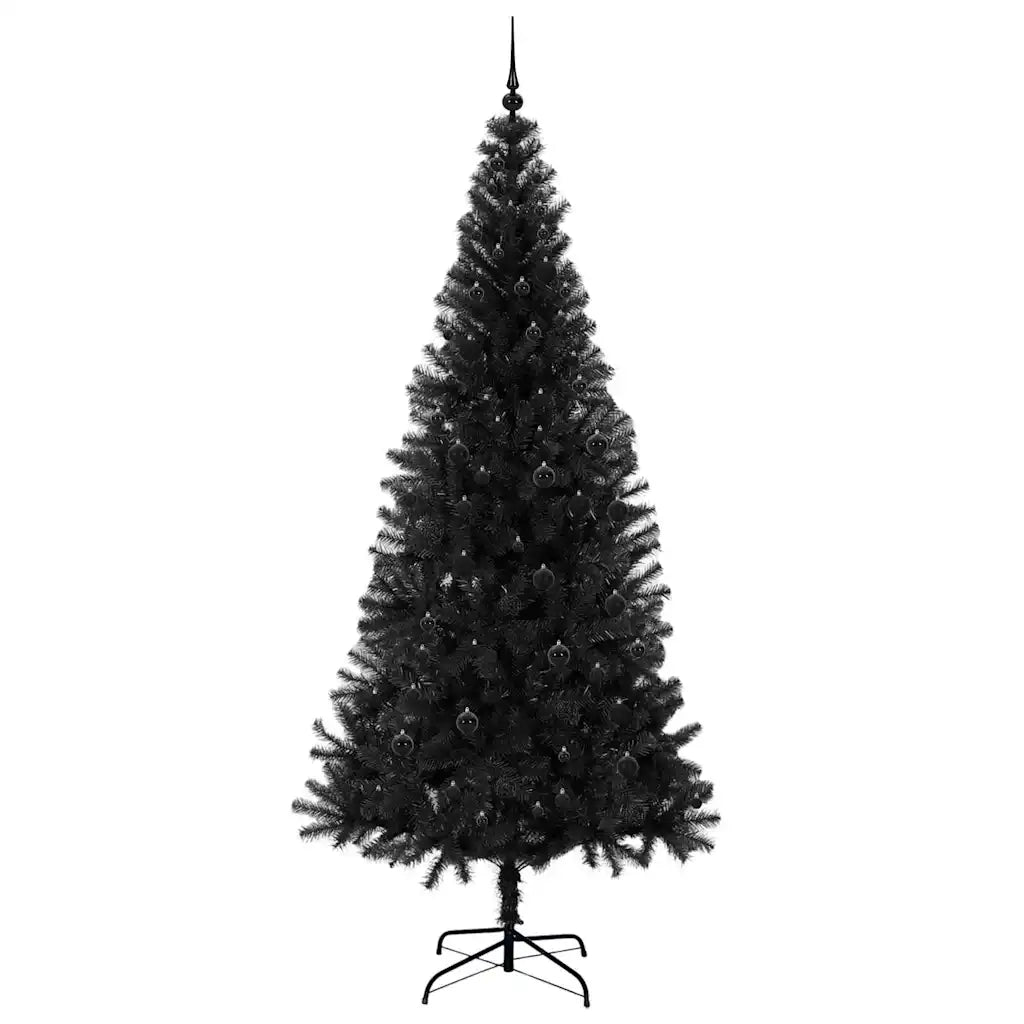 Albero di Natale con 300 LED con supporto Nero 240 cm PVC 3396497