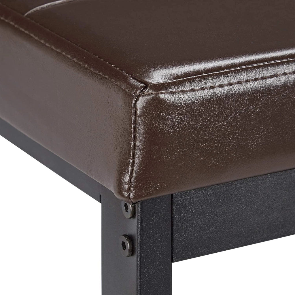 Panca aperta con vano portascarpe materiale sintetico supporto in rete metallica 115 cm marrone 13_0000367_3