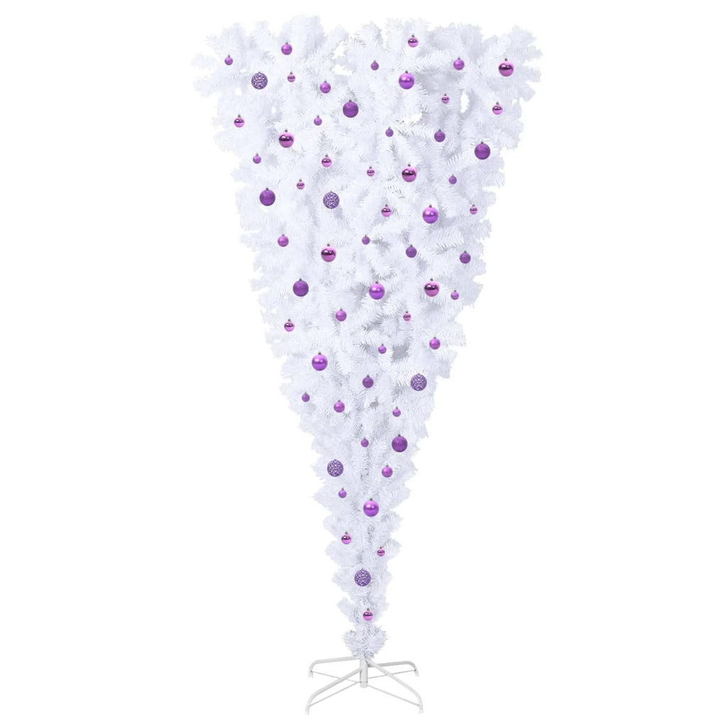 Albero di Natale artificiale Bianco 240 cm PVC e Acciaio