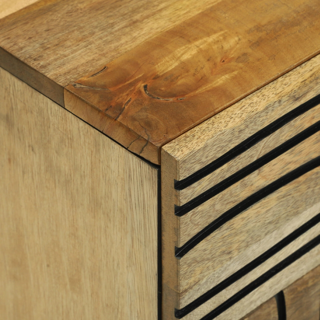 Comodino 50x33x60 cm Legno massello di mango