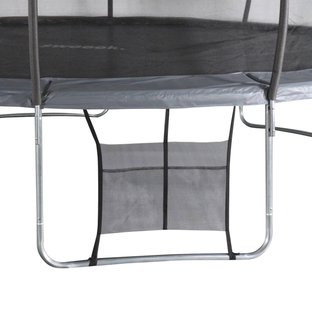 Trampolino retondo 490cm rete interna con pacchetto accessori, grigio