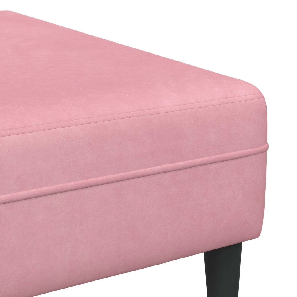 Divano 3 pcs Rosa 250 x 188 x 76 cm Velluto 3335175
