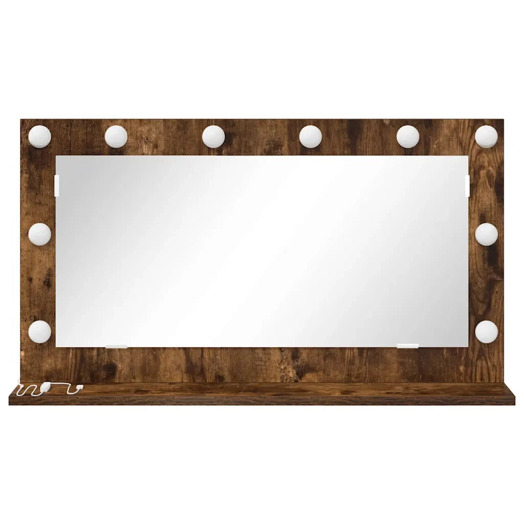 Specchio da Vanità Rovere fumé 80 x 45 x 18 cm Rettangolare 868321
