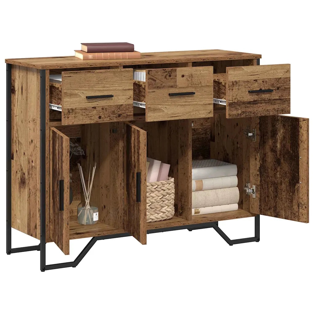 Credenza | Madia | Buffet da pranzo | Armadio da pranzo con cassetto Legno vecchio 97 x 32,5 x 74,5 cm