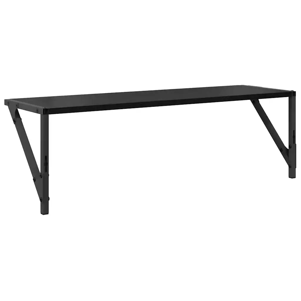 Scaffali da parete 2 pcs Rovere Nero 80 x 25 x 25,5 cm 882861