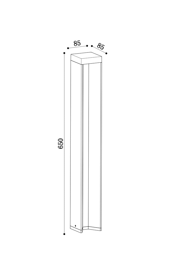 Paletto da giardino Maytoni Essen LED 9W 4000K IP54 grigio