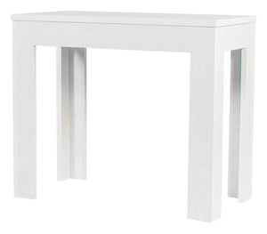 Consolle Allungabile in Legno H76,5x47x90/147cm 2 Allunghe Magix Larice Sbiancato Classica