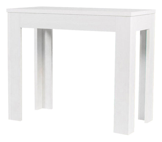 Consolle Allungabile in Legno H76,5x47x90/147cm 2 Allunghe Magix Larice Sbiancato Classica