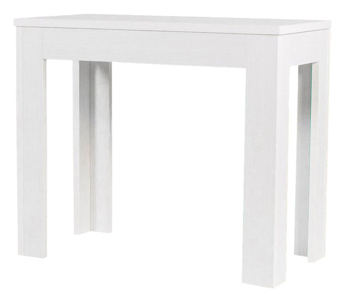 Consolle Allungabile in Legno H76,5x47x90/147cm 2 Allunghe Magix Larice Sbiancato Classica