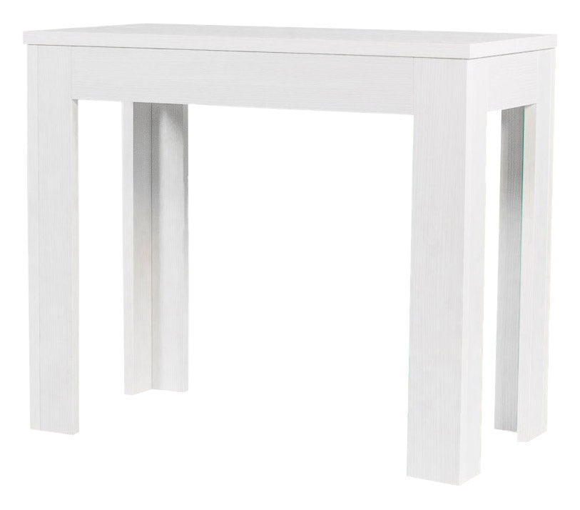 Consolle Allungabile in Legno H76,5x47x90/147cm 2 Allunghe Magix Larice Sbiancato Classica