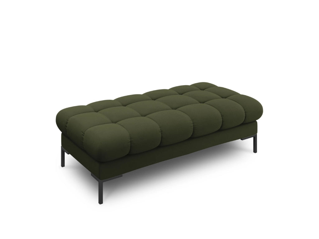 Cosmopolitan Design - Panca "Bali" 2 posti in tessuto strutturato verde 