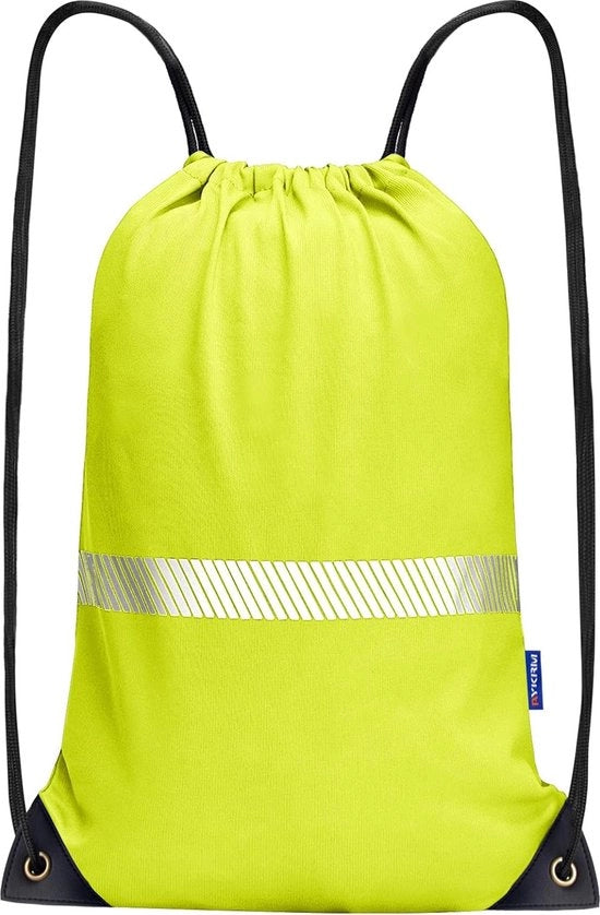 Borsa da ginnastica con cordoncino, giallo, arancione, rosa, borsa da allenamento, borsa da ginnastica con tasca esterna, cordoncino regolabile