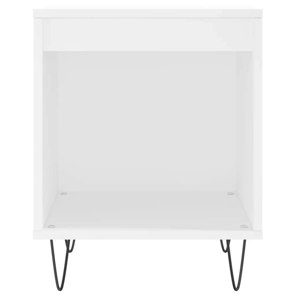 Comodini 2pz Bianchi 40x35x50 cm in Legno Multistrato 830717