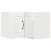 Pensile da cucina | Mobile angolare per parete PORTO Bianco Lucido 57 x 57 x 40 cm