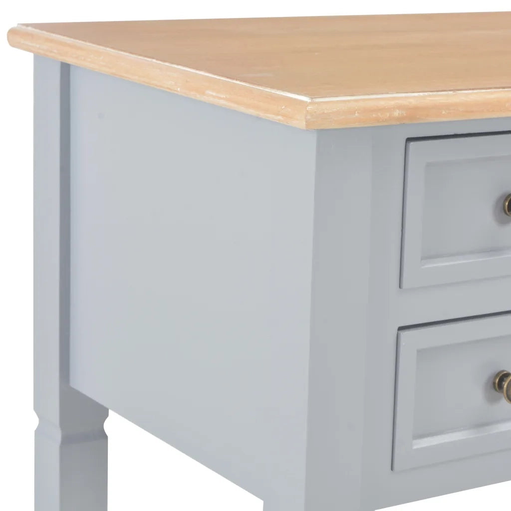 Scrivania Grigia 109,5x45x77,5 cm in Legno 280070