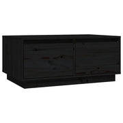 Tavolino da salotto | Tavolino da caff¨¨ | Tavolino da Soggiorno Nero 80x50x35 cm Legno Massello di Pino