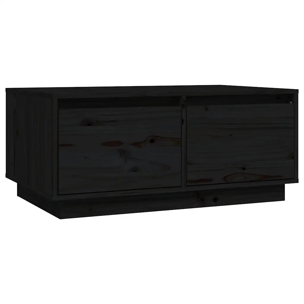 Tavolino da salotto | Tavolino da caff¨¨ | Tavolino da Soggiorno Nero 80x50x35 cm Legno Massello di Pino