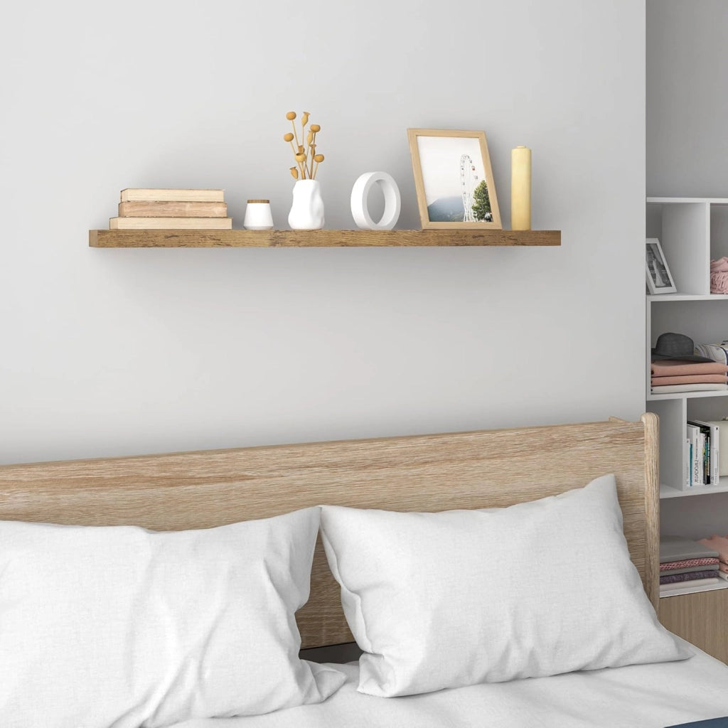 Mensola da Parete, Mensola da Muro, Legno MDF, Set di 3, per Cucina, Bagno, Soggiorno, ECC