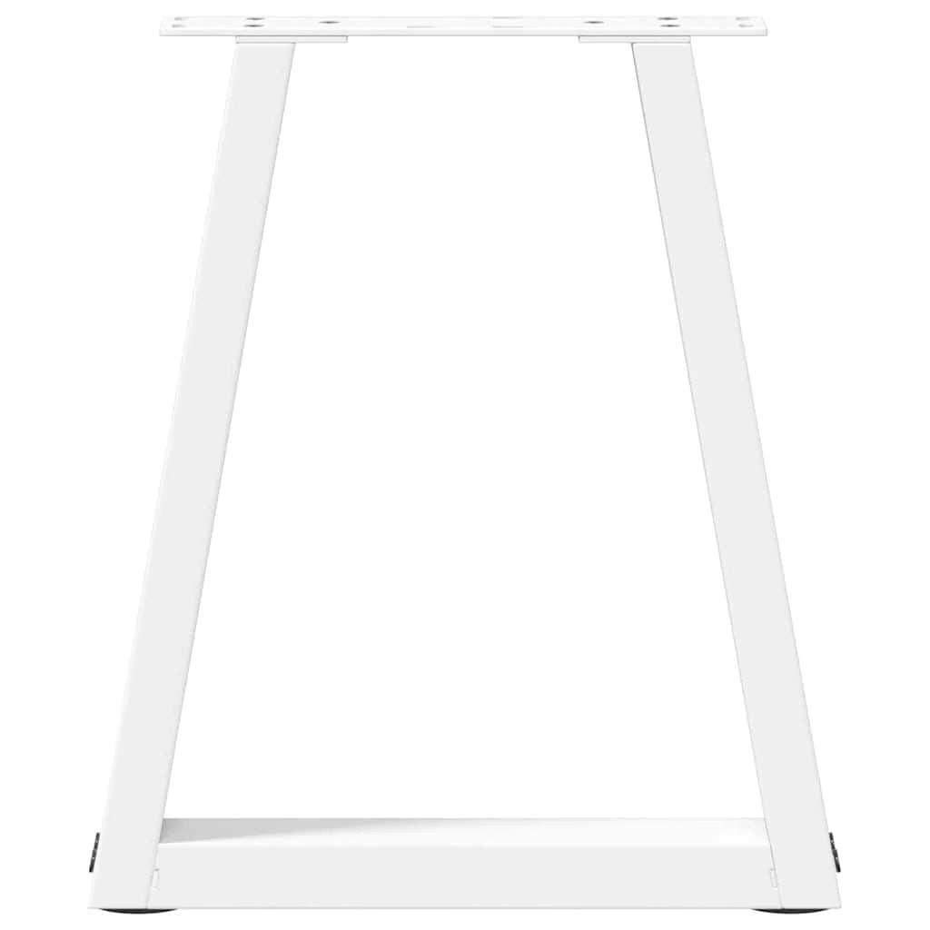 Set di 2 gambe per tavolino da caffè a V con piedini regolabili 28 x 43 cm acciaio bianco 02_0056837