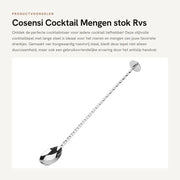 Cocktaillepel in Acciaio Inossidabile - Lunga Maniglia Antiscivolo - Utensile da Bar - Durevole e Resistente alla Corrosione