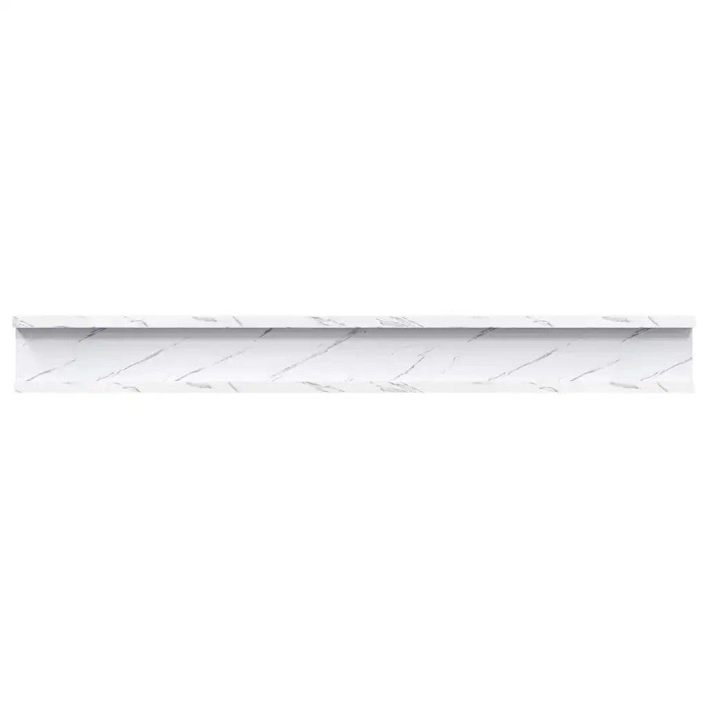 Scaffale da parete 2 pcs Marmo Bianco 80 x 9 x 3 cm 42020023