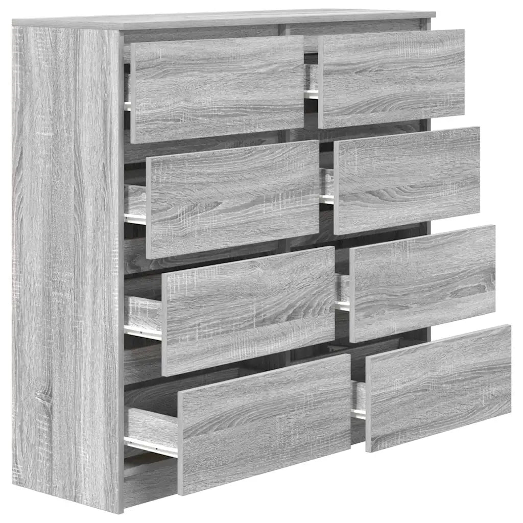 Credenza-Buffet-Armadio da cucina Grigio Sonoma 100x35x99 cm in Legno Multistrato