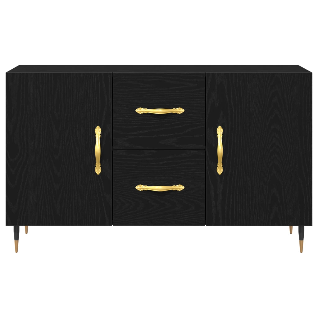 sideboard  Nero Rovere 100x36x60 cm Legno ingegnerizzato