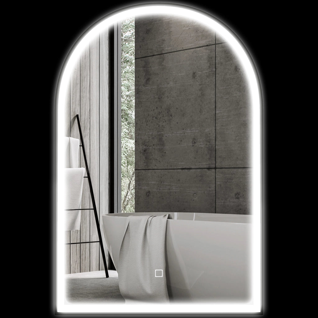 Specchio da bagno LED 90x60cm ¨C Xylo ¨C con interruttore tattile e funzione antiappannamento