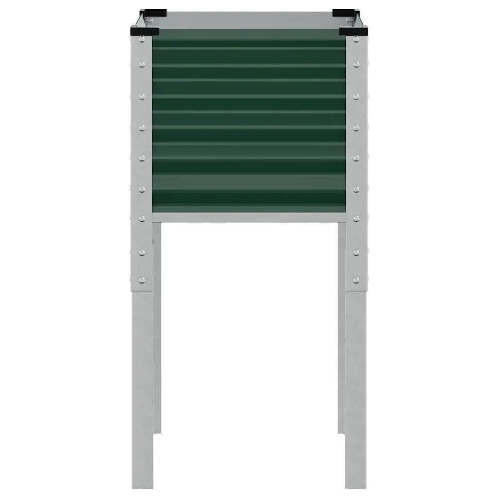 Fioriera da giardino verde 45x45x88 cm in acciaio 4008963
