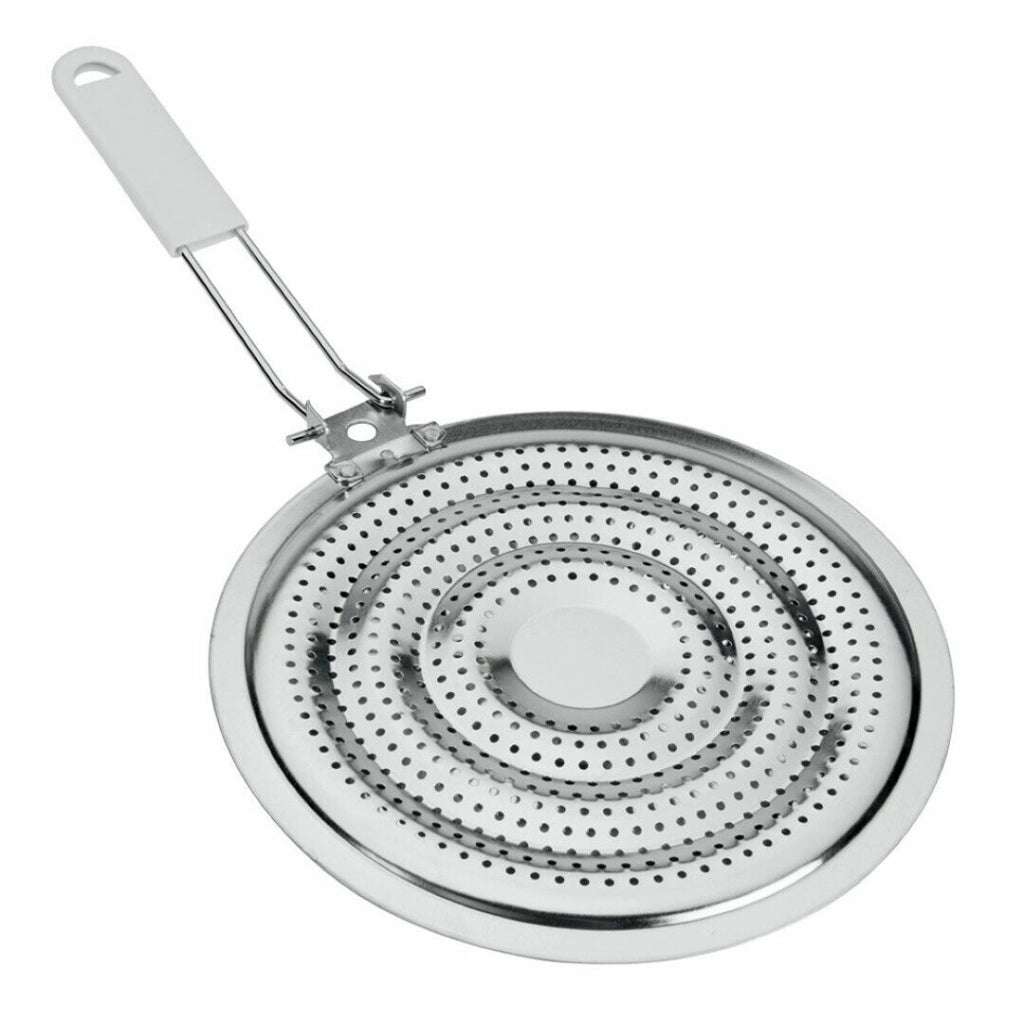 Piastra Di Cottura Frangi Fiamma Stagnata Con Manico Diametro 21 Cm - Metaltex