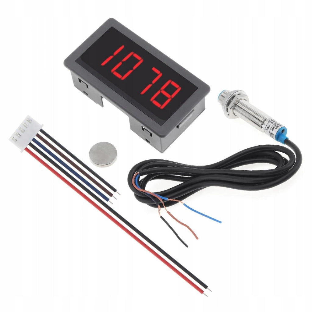 Tachimetro Digitale LED CF5135C-Z – Misurazione Precisa RPM/min | Sensore Hall NPN | Display LED Rosso 67x32mm
