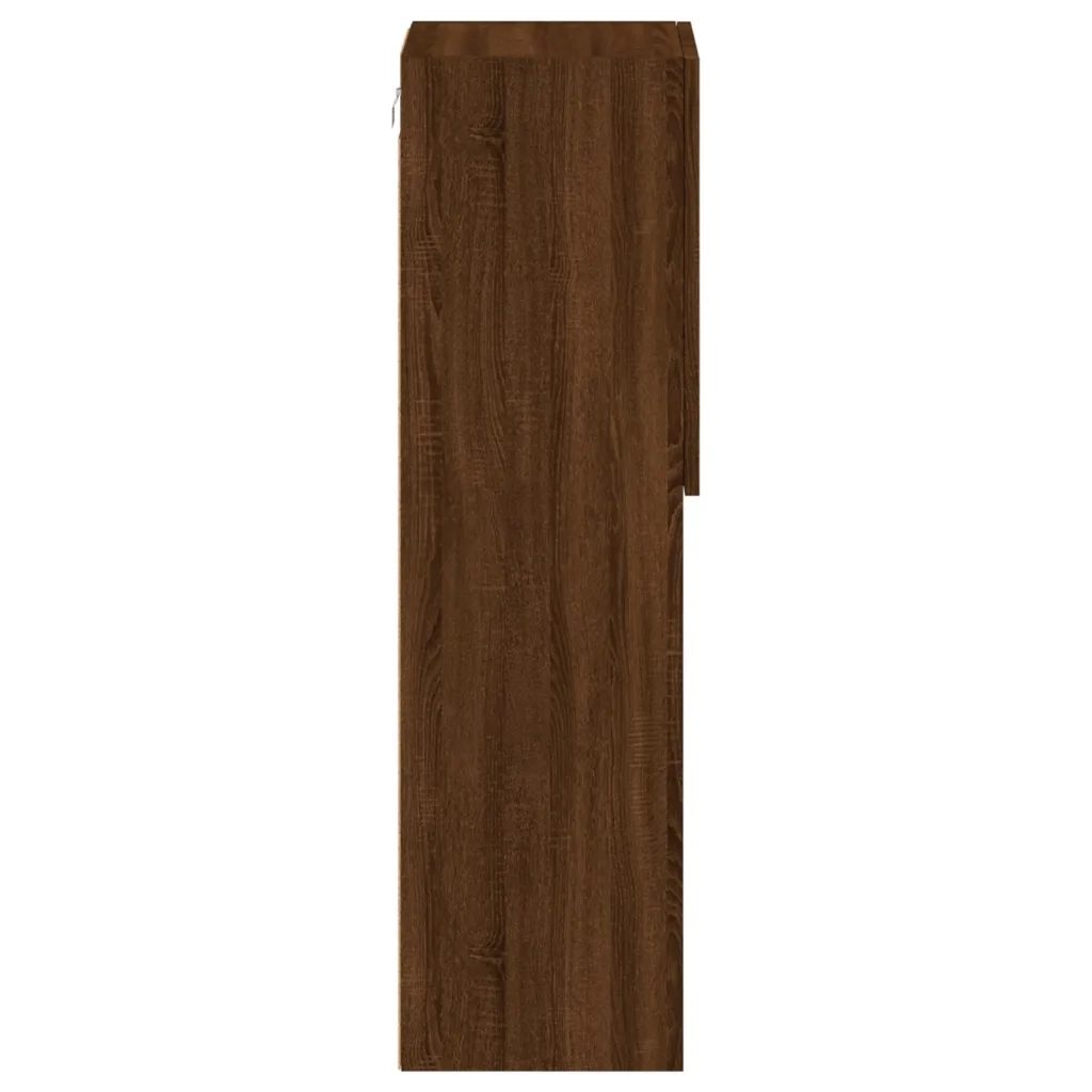 Mobile TV con Luci LED Rovere Marrone 30,5x30x102 cm 837027
