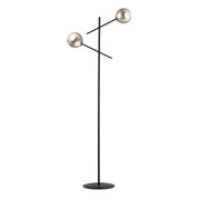 Piantana Contemporaneo Yama Acciaio Nero Grigio 2 Luci E14 Ip20