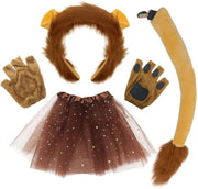 Costume di leone con accessori - Costume di animale per bambino - Halloween - Compleanno - Carnevale - Modella comoda - Costume di animale
