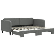 Divano letto | Sof¨¤ letto | Letto singolo Estraibile Grigio Scuro 90x200cm Tessuto