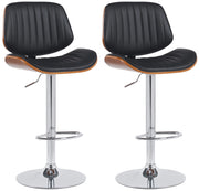 Set di 2 sgabelli da bar Clawson in ecopelle cromata 2