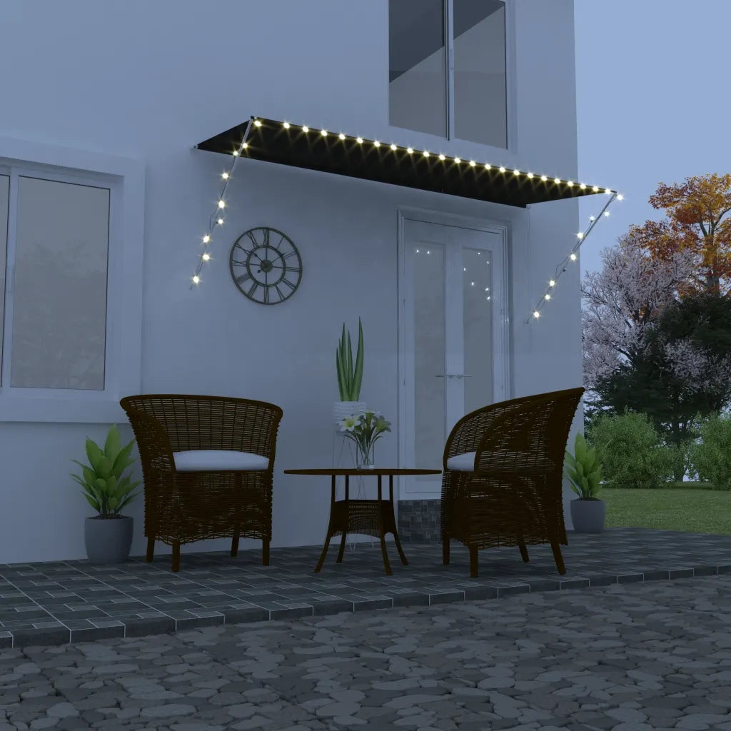 Tenda da Sole | Tenda parasole Retrattile con LED 350x150 cm Antracite
