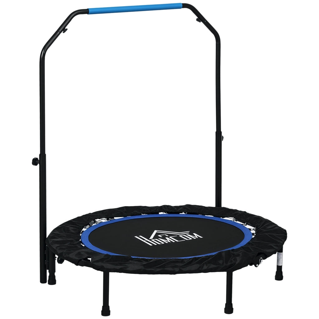 Mini Trampolino Fitness ?102 cm Pieghevole con Manubrio Regolabile in Altezza, Blu