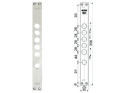 CONTROPIASTRE PER SERRATURE PORTE BLINDATE 94275  interasse mm.28, mm.35x356x3 (942750028)    MOTTURA