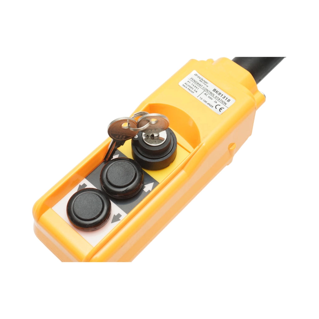 Telecomando industriale con 2 comandi e interruttore generale con chiave – AC 250V/5A – 500V/2A Breckner Germany